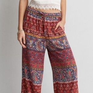 Wide Leg Soft Printed Pants by AEO